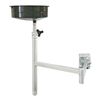 Waste oil arm for wall mounting