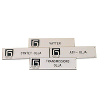 Skylt, "Transmissionsolja"