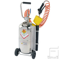 Kemp spreder 24 liter trykkluftdrevet Rustfritt stål 10m