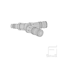 Y-coupling 3/8" - 2 pcs Female 1 Male eSafe series 320