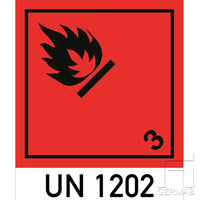 Brandfarliga vätska UN 1202 Klass 3 Höghäftande