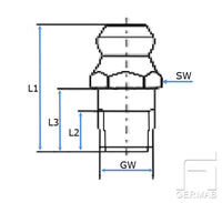 Smörjnippel M Stål Rak